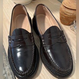 J. Crew Rowan leather penny loafers in ganache